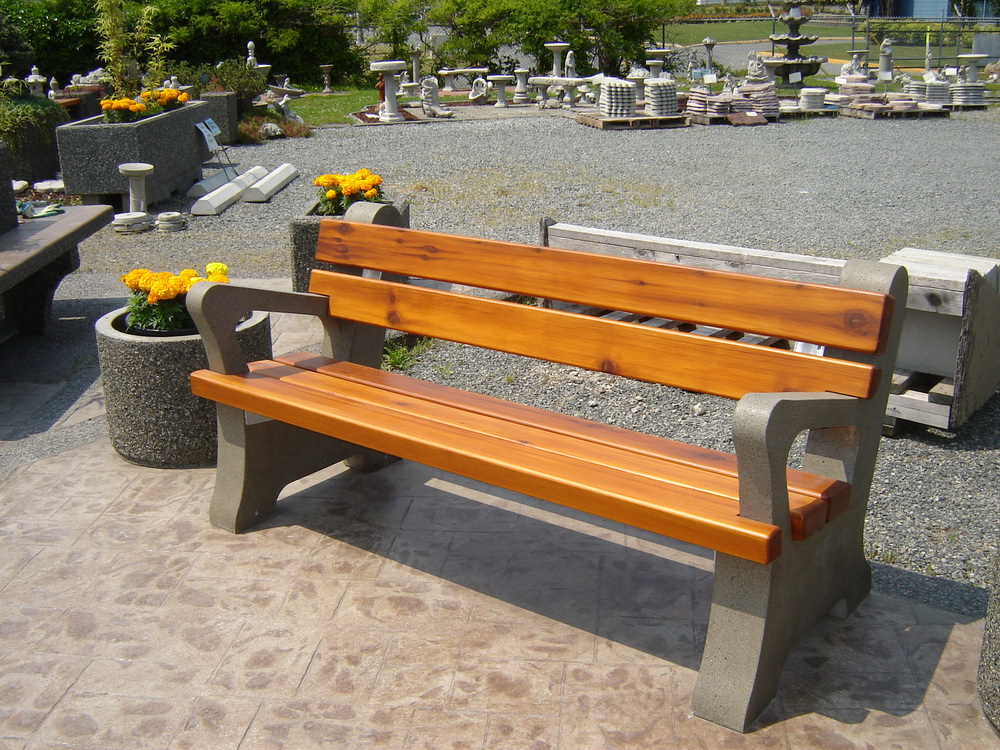 Park Bench with Arm Rests - Mackay Precast Products